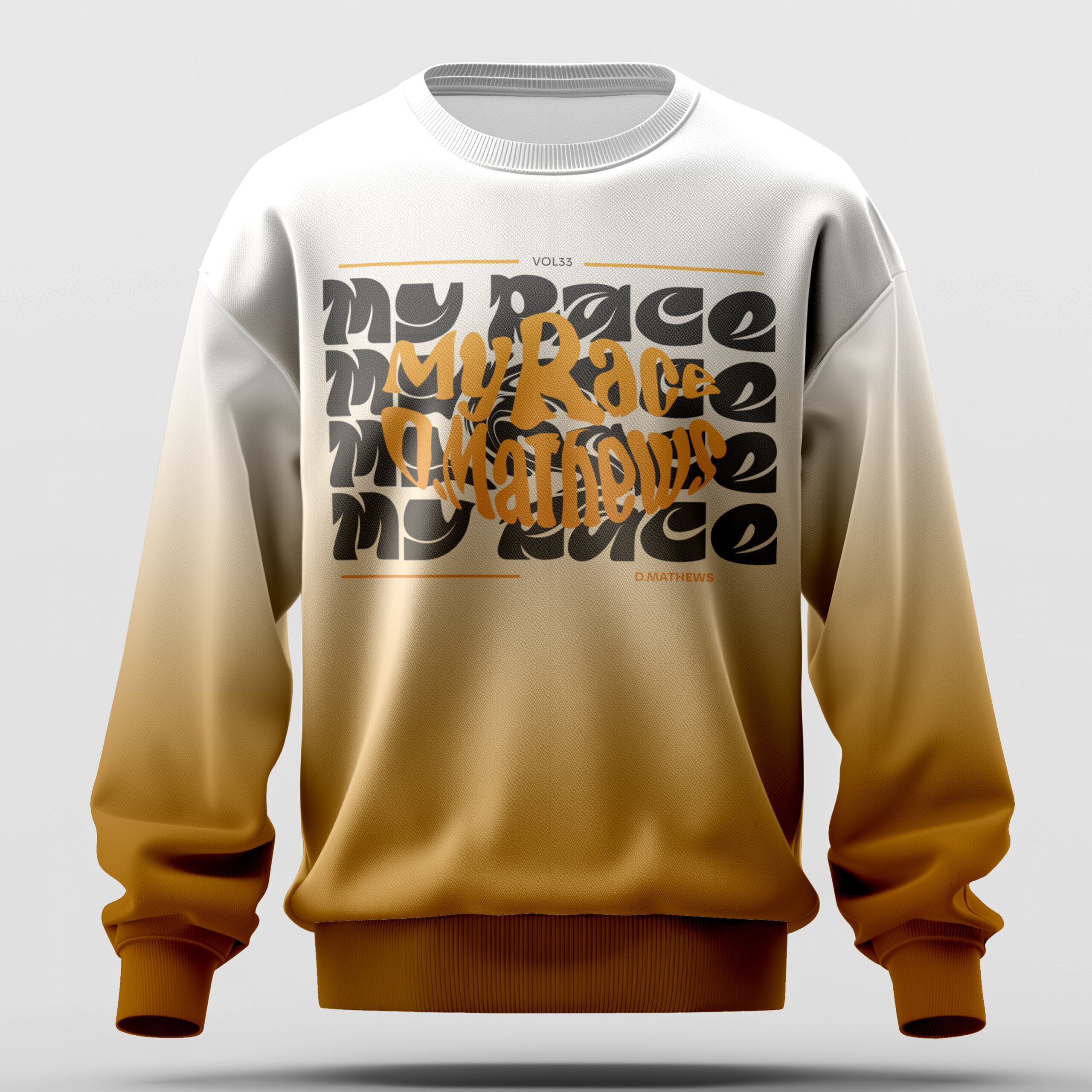 My Race Themed Sweatshirt (dark Orange)